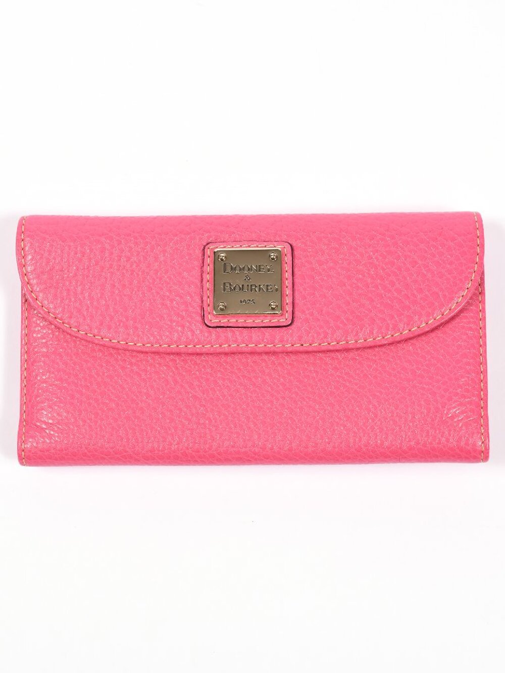 Dooney & Bourke Hot Pink Pebbled Leather Flap Wallet NWT UB247 HP Large